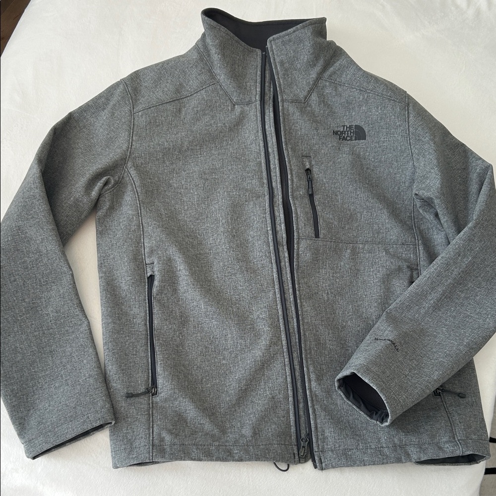 The North Face Men's Heather Gray Softshell Windwall Jacket L